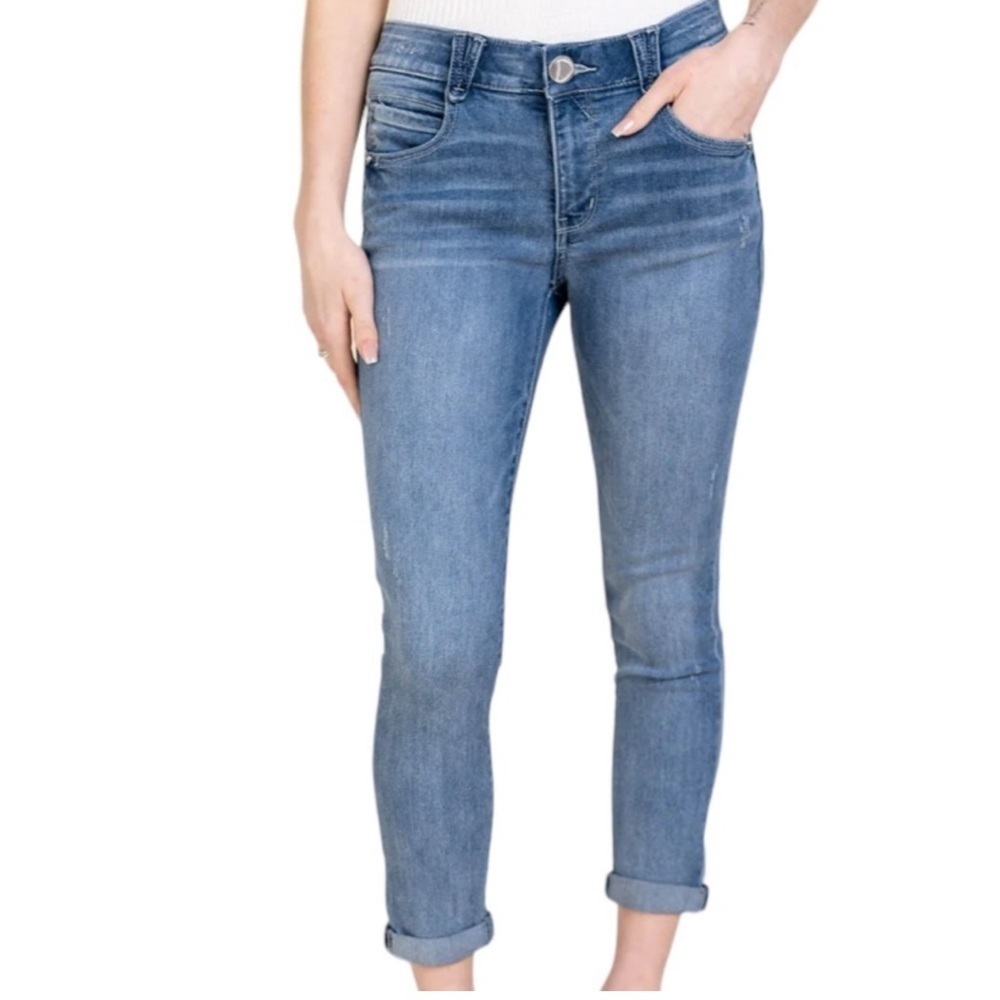 Democracy Jeans Womens 6 Ab Technology Skinny Blue Jeans Medium Wash Denim​​​​​​